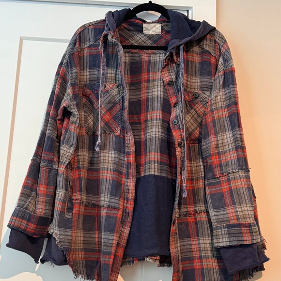 Oli & Hali Tops - Oli & Hali Flannel Hoodie